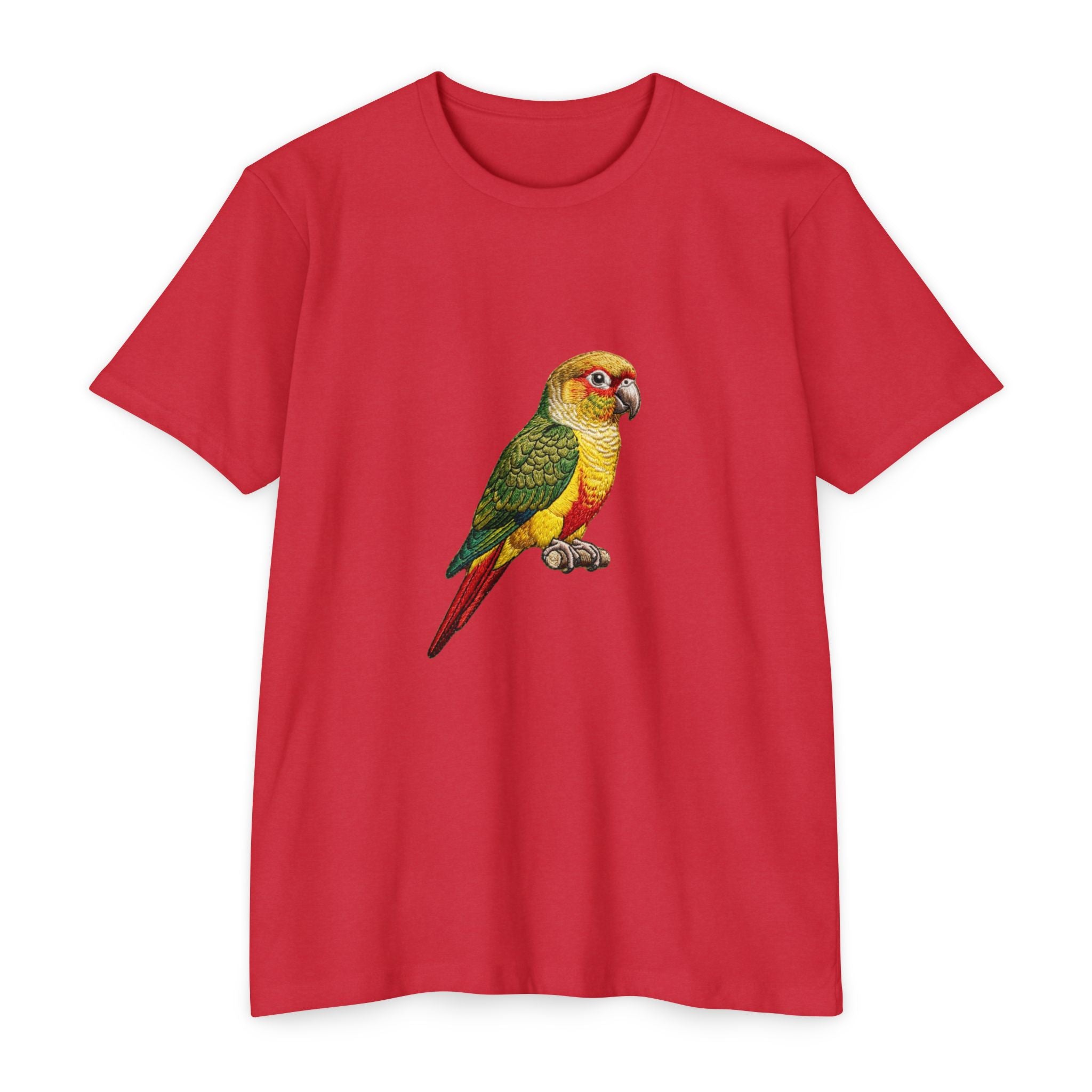 Green Cheek Conure Parrot T-Shirt — Vintage Tropical Bird Tee