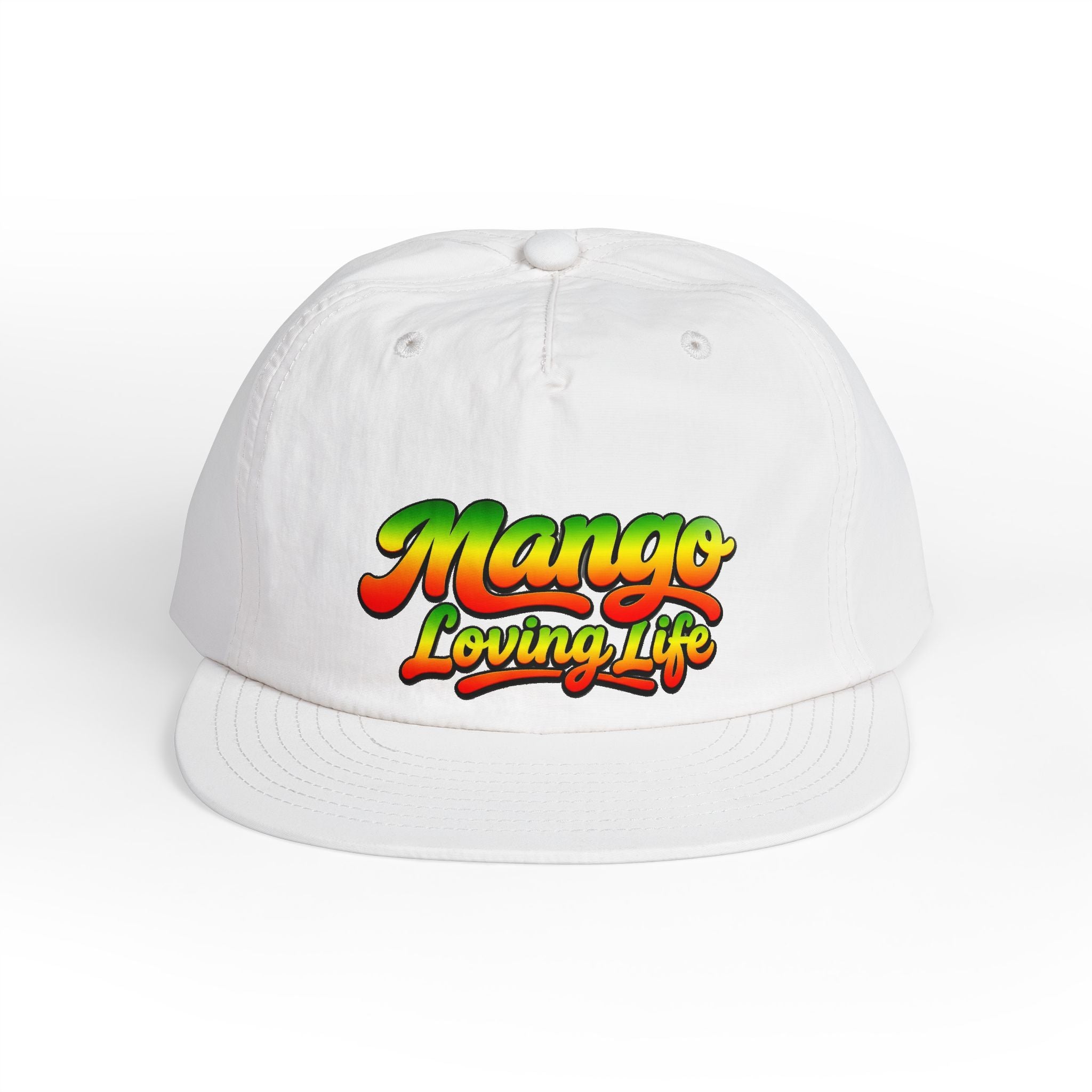 Mango Loving Life Surf Cap — Tropical Retro Logo Beach Hat