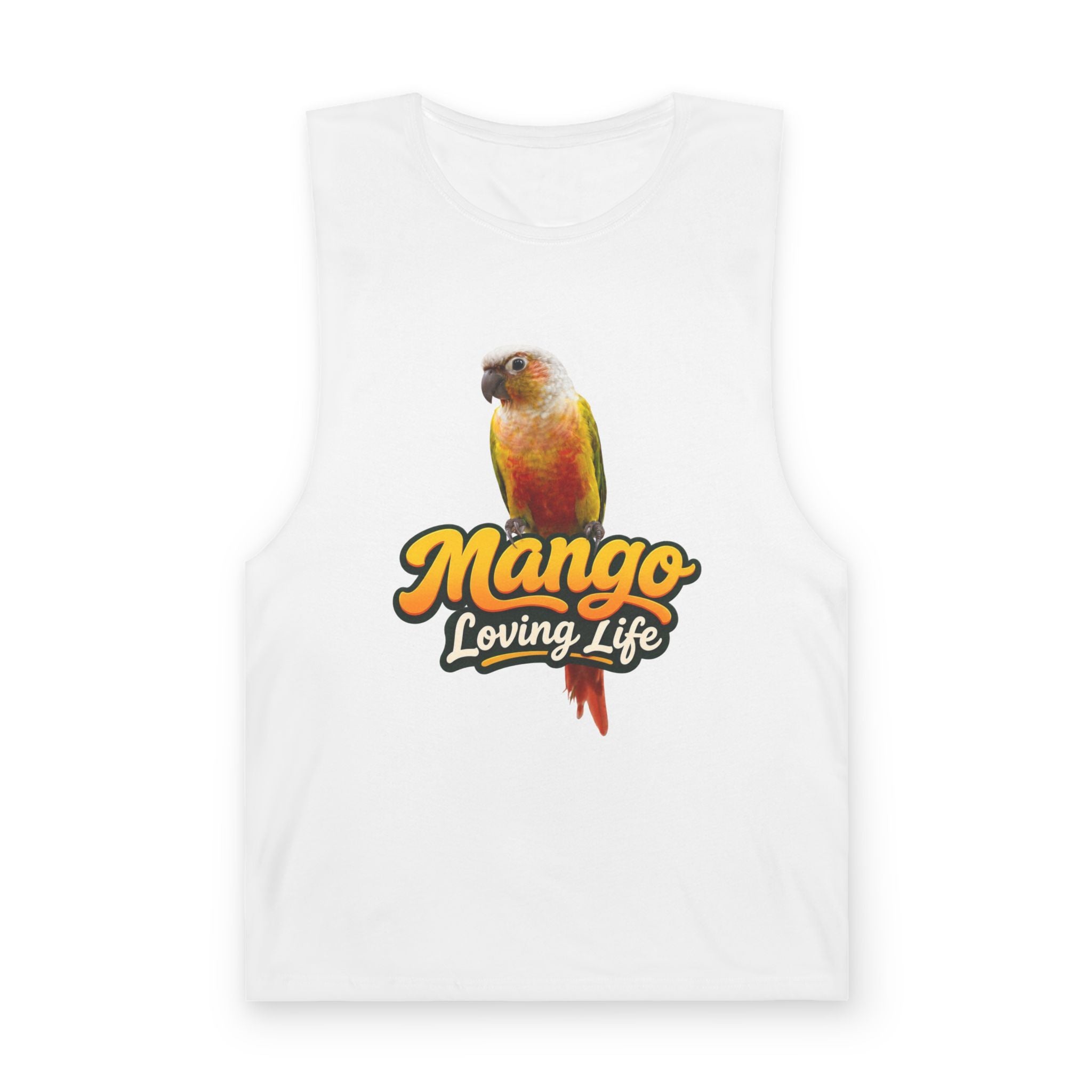 Mango Loving Life Tank Top — Sun Conure Parrot Graphic Tank
