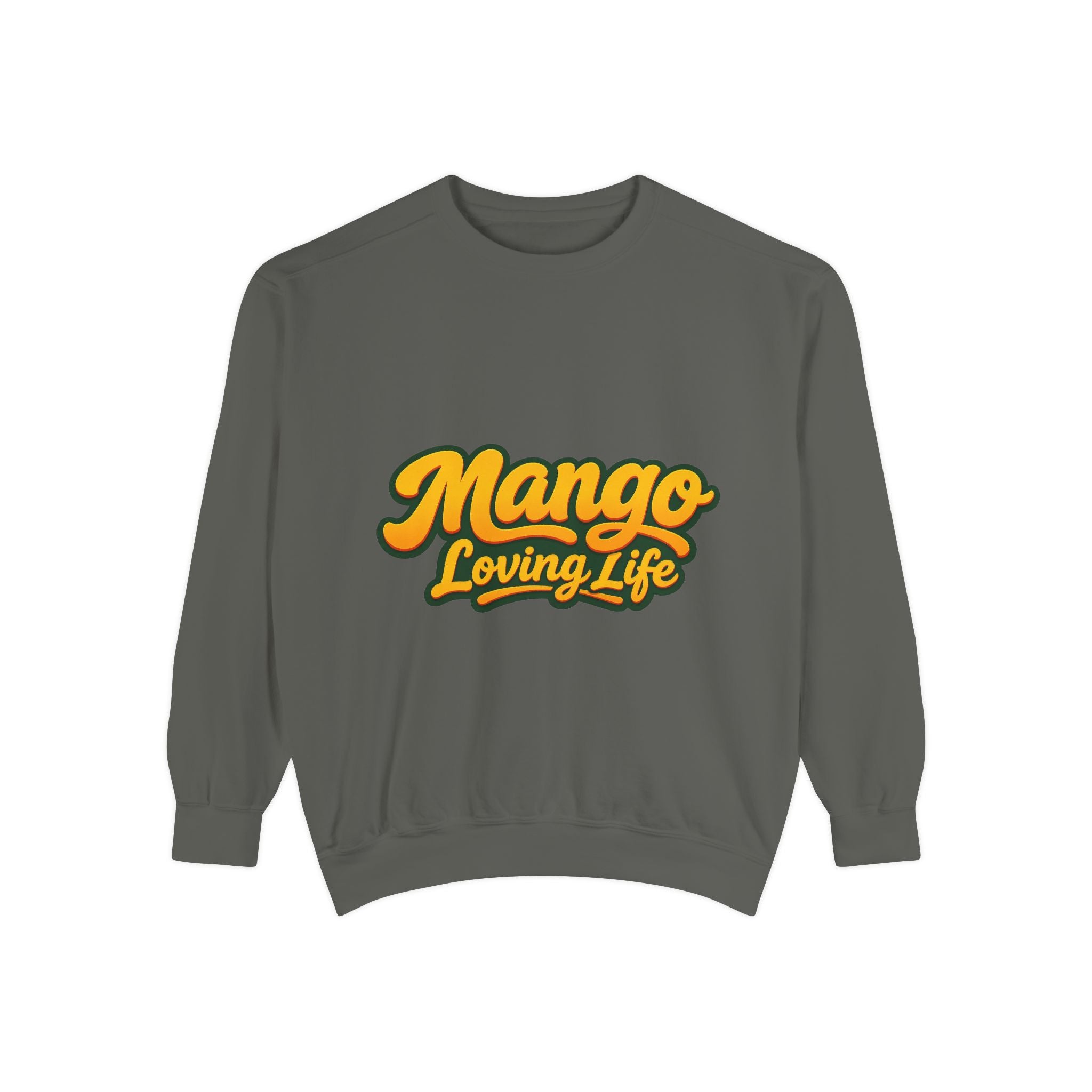 Mango Loving Life Sweatshirt — Retro Tropical Graphic Sweatshirt