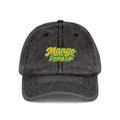 Vintage Embroidered Cap — "Mango Lovers" Distressed Baseball Hat