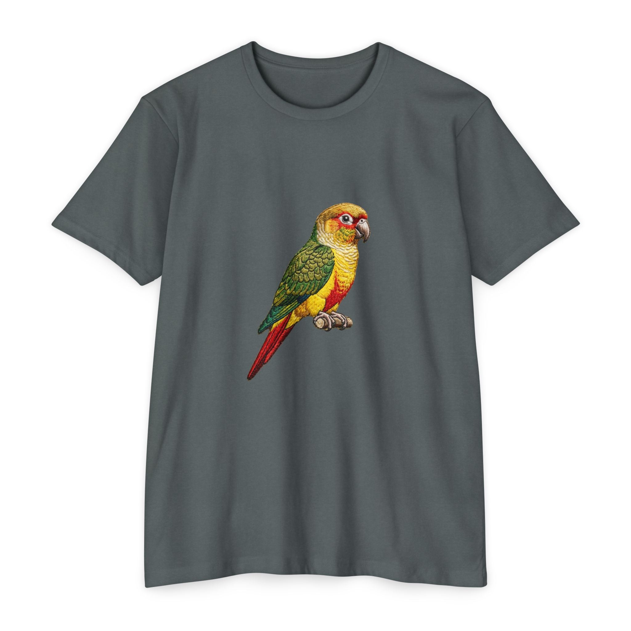Green Cheek Conure Parrot T-Shirt — Vintage Tropical Bird Tee
