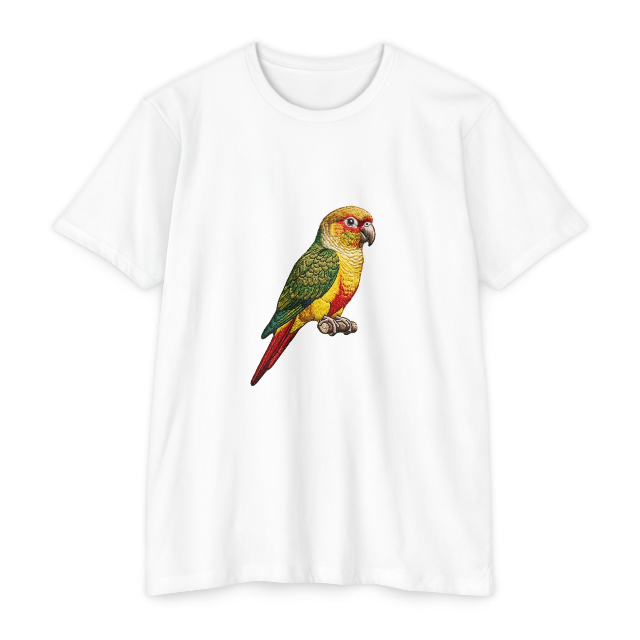 Green Cheek Conure Parrot T-Shirt — Vintage Tropical Bird Tee