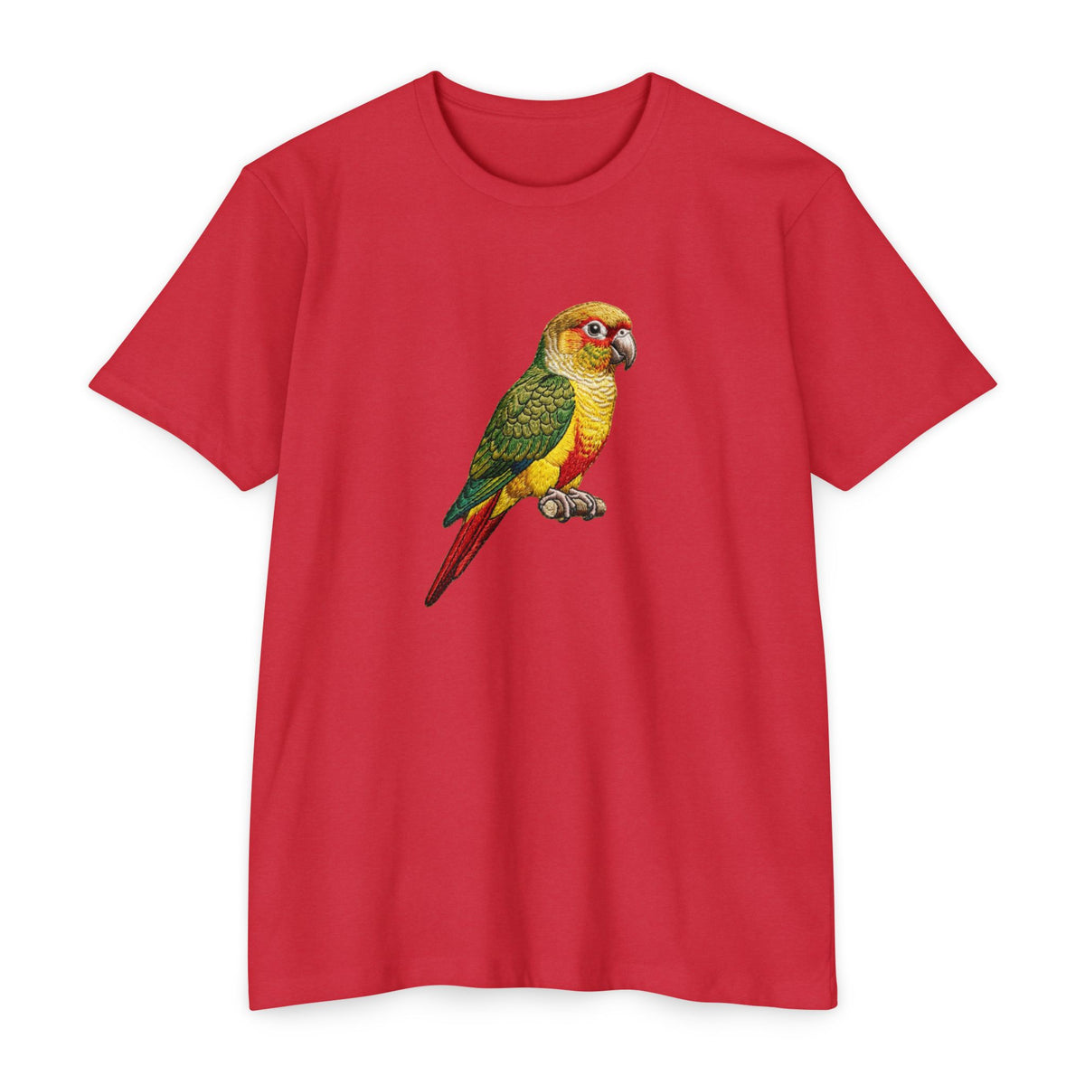 Green Cheek Conure Parrot T-Shirt — Vintage Tropical Bird Tee