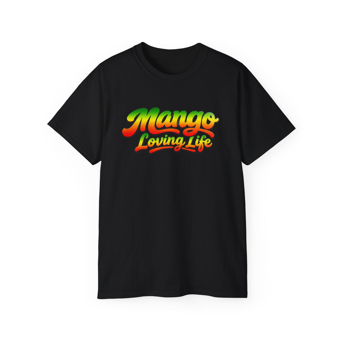 T-Shirt — "Mango Loving Life" Colorful Retro Fruit Graphic Tee