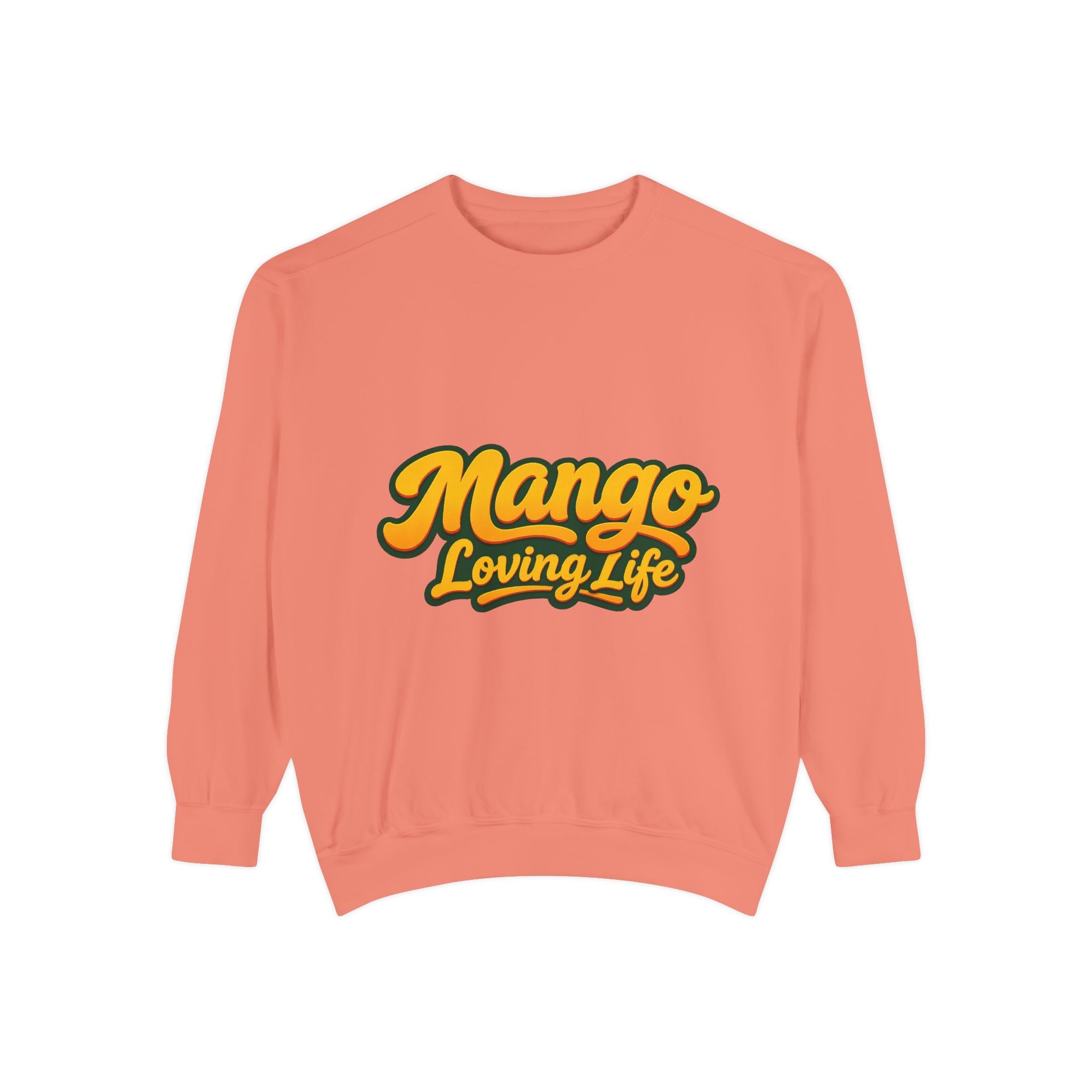 Mango Loving Life Sweatshirt — Retro Tropical Graphic Sweatshirt