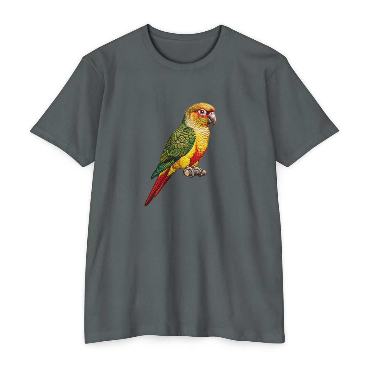 Green Cheek Conure Parrot T-Shirt — Vintage Tropical Bird Tee