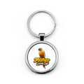 Round Stainless Steel Keychain — Mango Loving Life Parrot Keyring