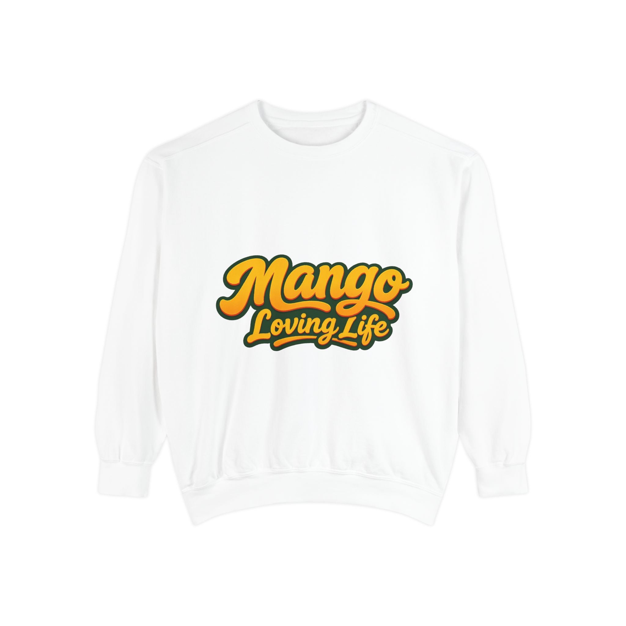 Mango Loving Life Sweatshirt — Retro Tropical Graphic Sweatshirt
