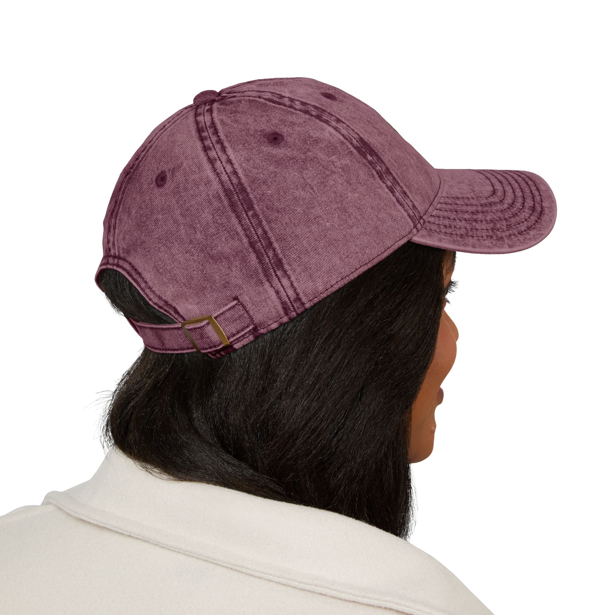 Vintage Embroidered Cap — "Mango Lovers" Distressed Baseball Hat