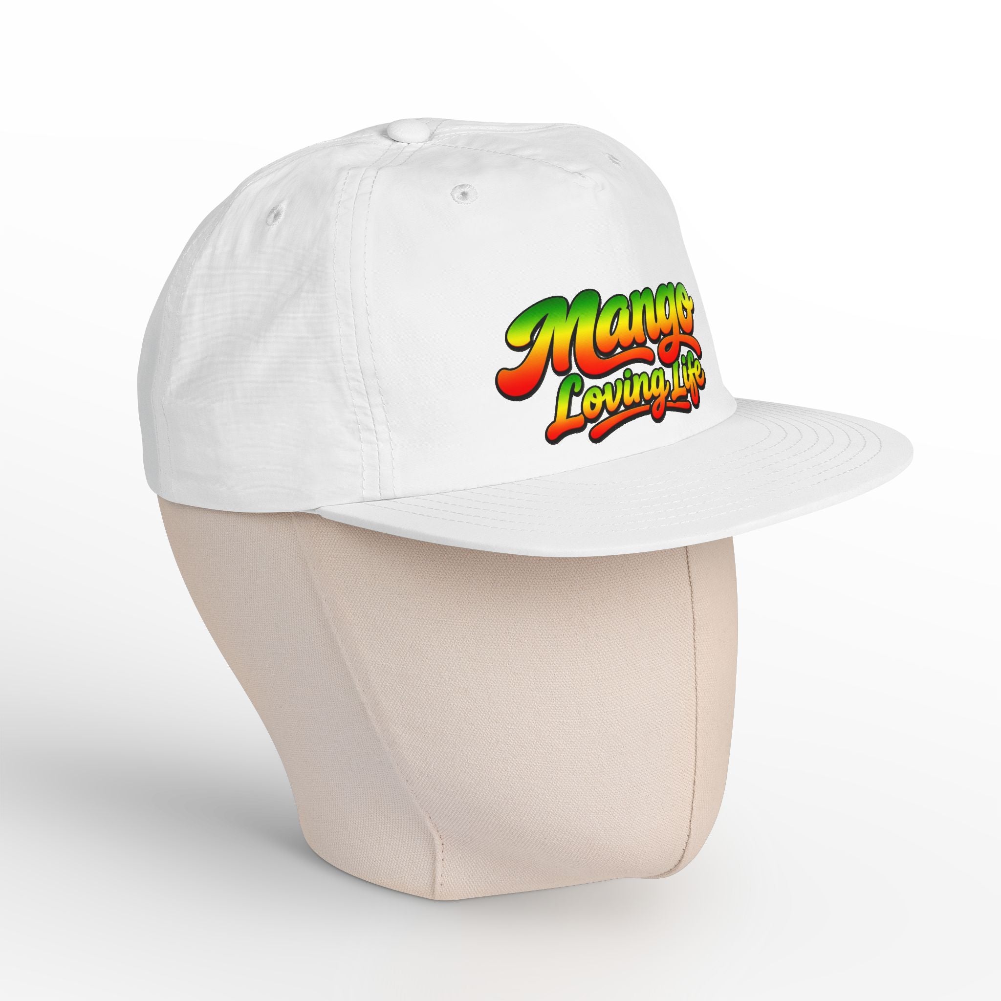 Mango Loving Life Surf Cap — Tropical Retro Logo Beach Hat