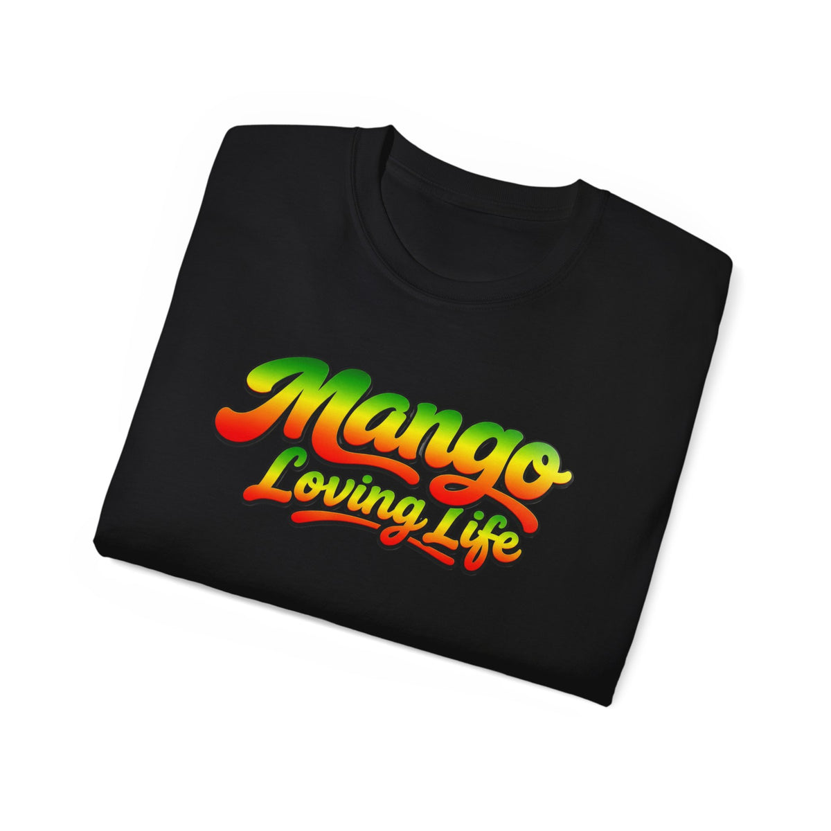 T-Shirt — "Mango Loving Life" Colorful Retro Fruit Graphic Tee
