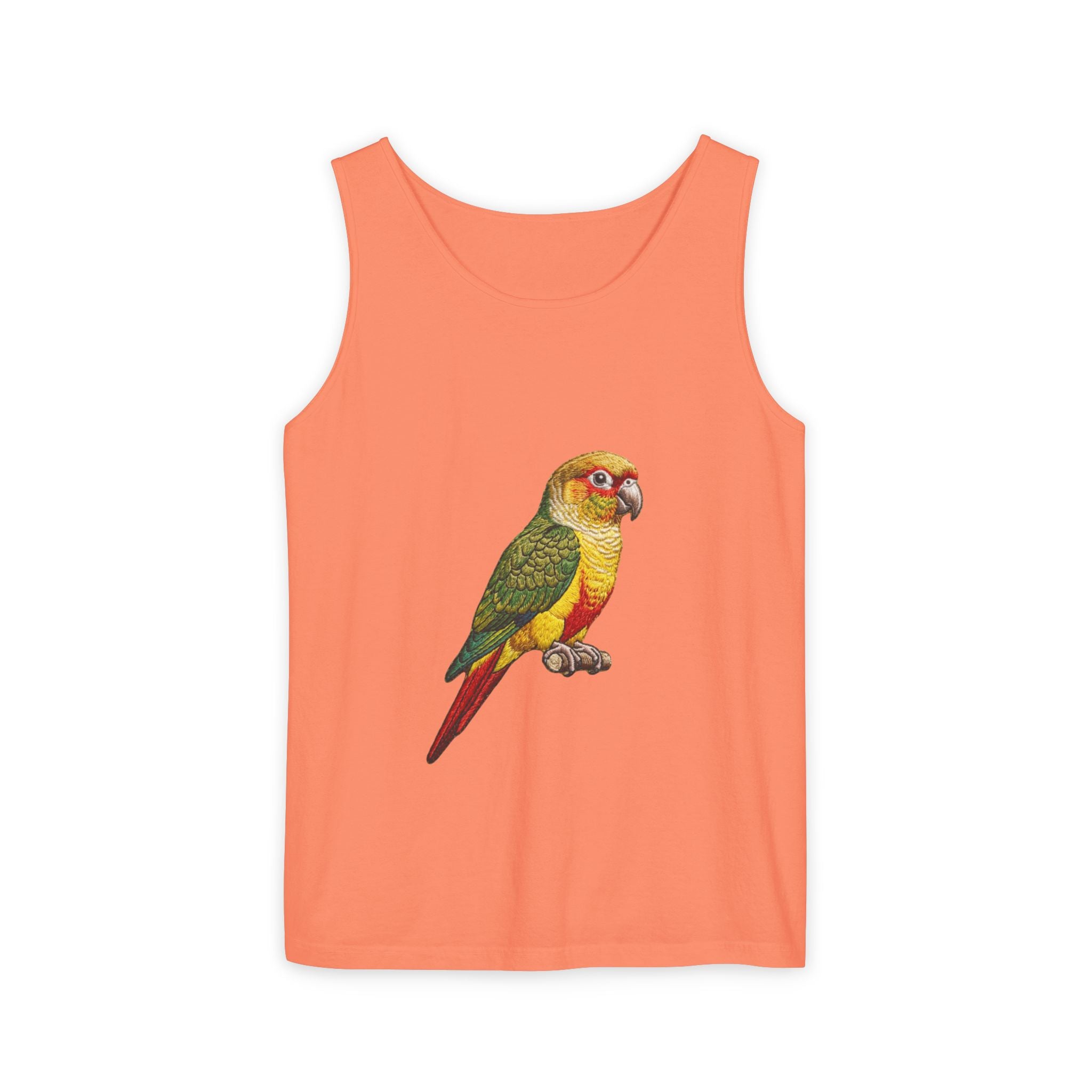 Parrot Vintage Print Tank Top — Colorful Conure Bird Graphic