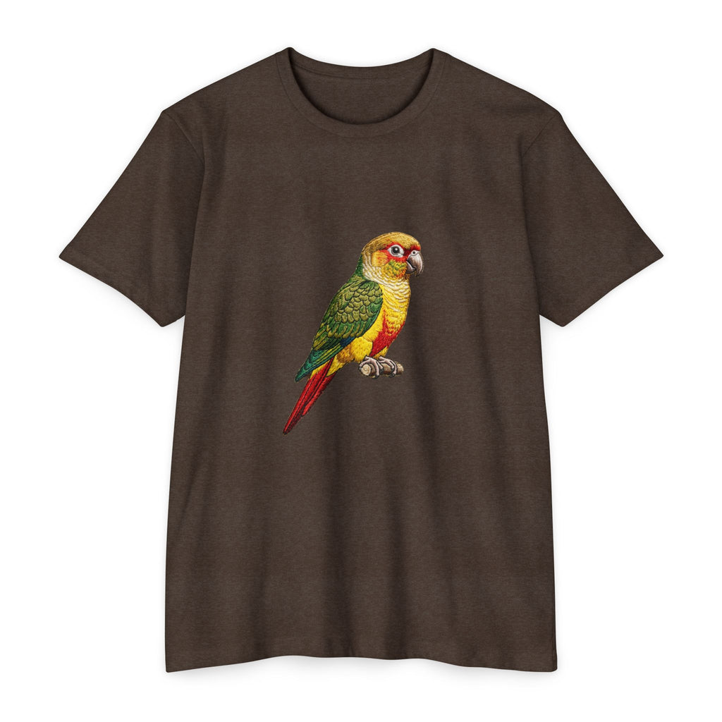 Green Cheek Conure Parrot T-Shirt — Vintage Tropical Bird Tee