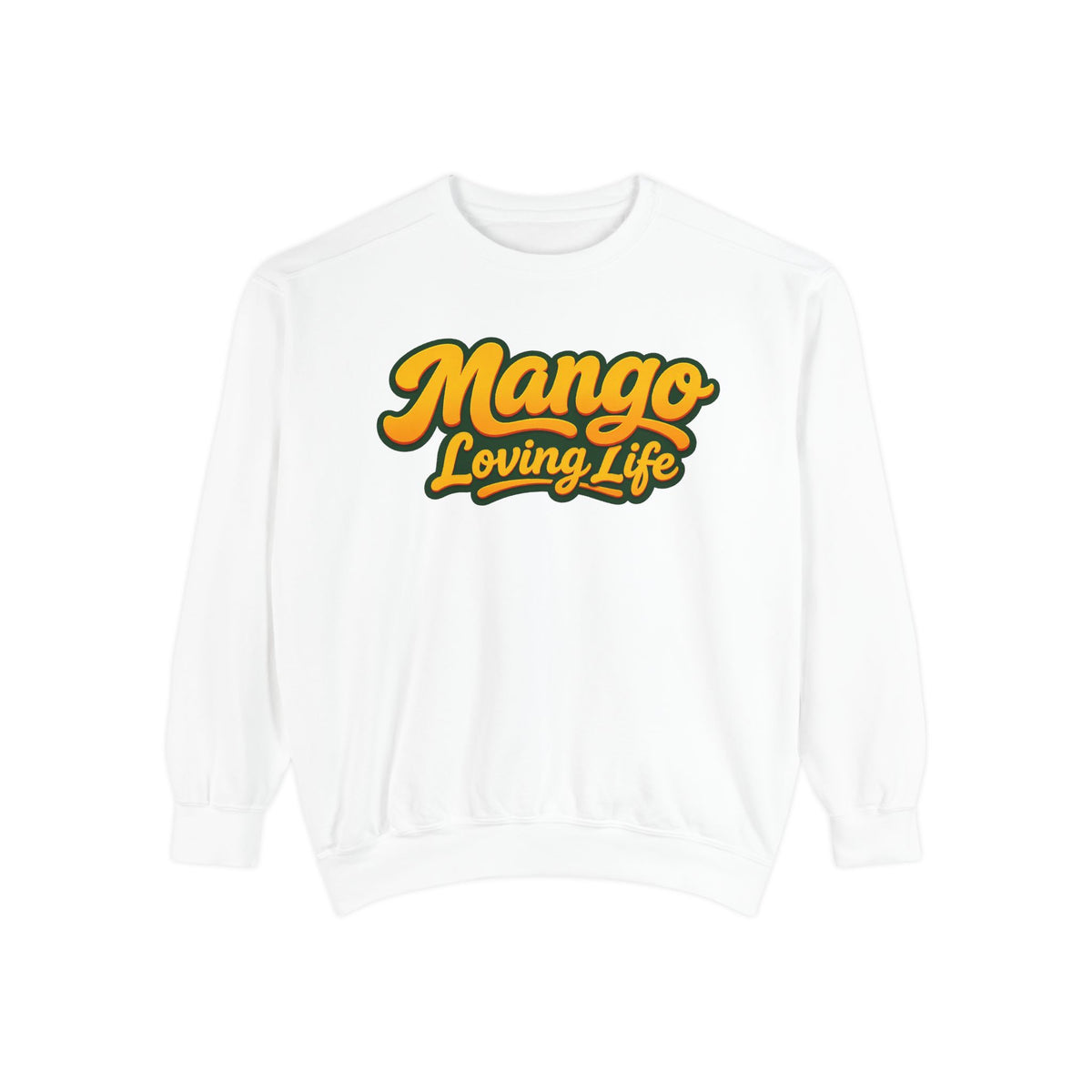 Mango Loving Life Sweatshirt — Retro Tropical Graphic Sweatshirt