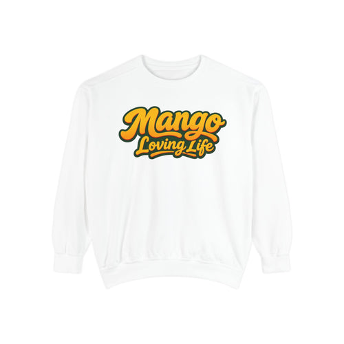 Mango Loving Life Sweatshirt — Retro Tropical Graphic Sweatshirt