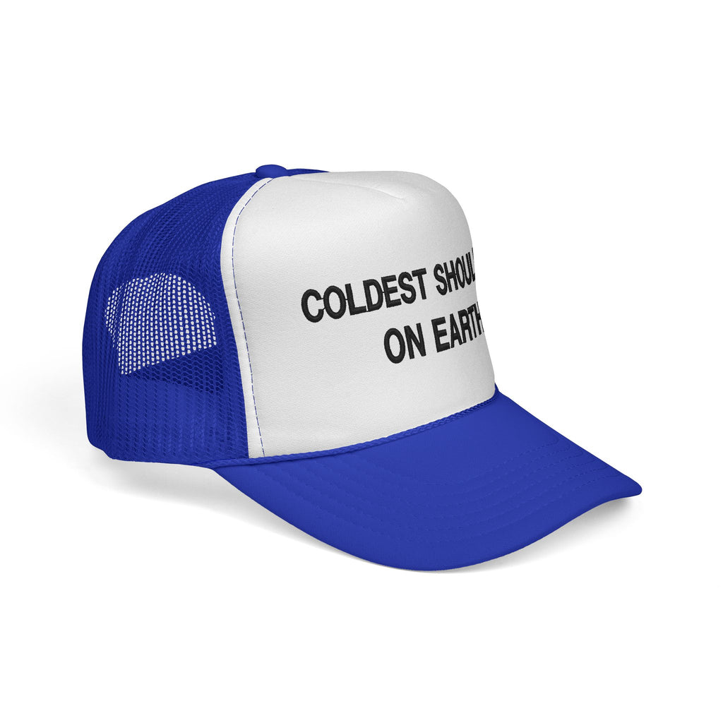 Trucker Cap — "Coldest Shoulder in the West" Embroidered Mesh Hat