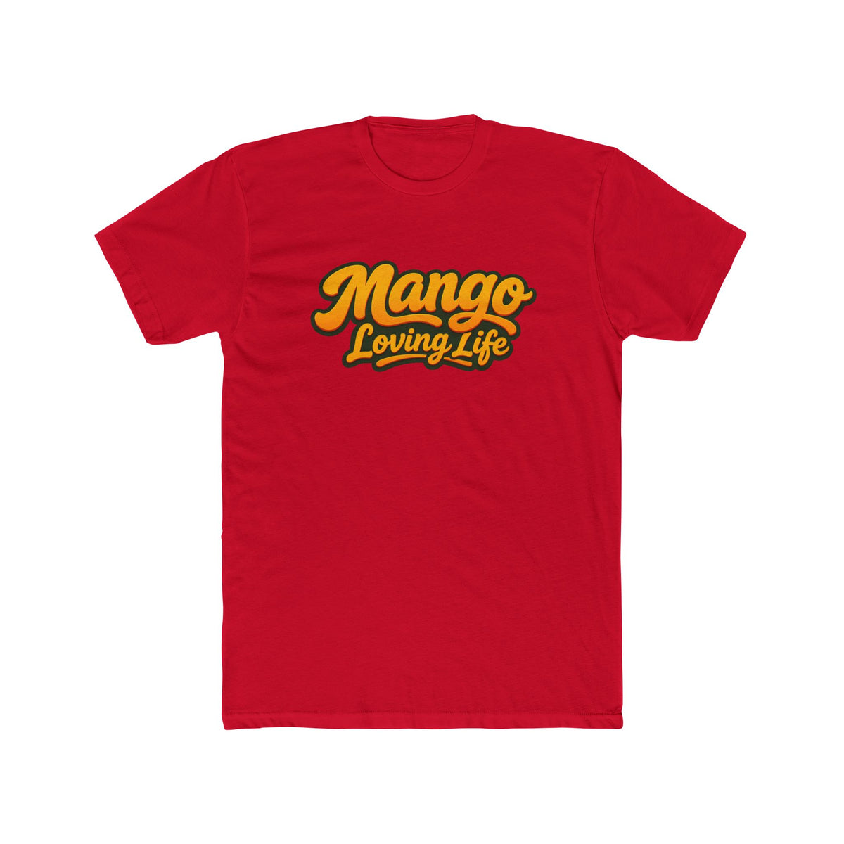 Unisex Cotton Crew T-Shirt — Mango Loving Life Parrot Graphic Tee