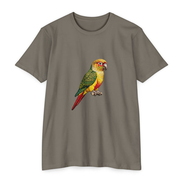 Green Cheek Conure Parrot T-Shirt — Vintage Tropical Bird Tee