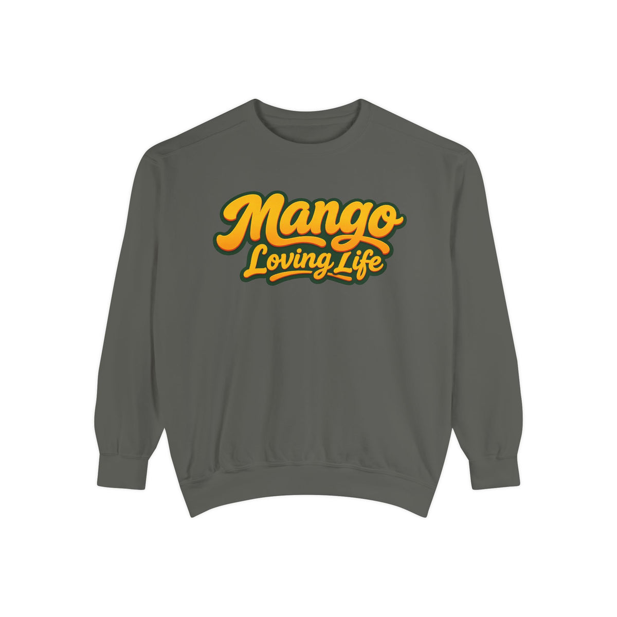 Mango Loving Life Sweatshirt — Retro Tropical Graphic Sweatshirt