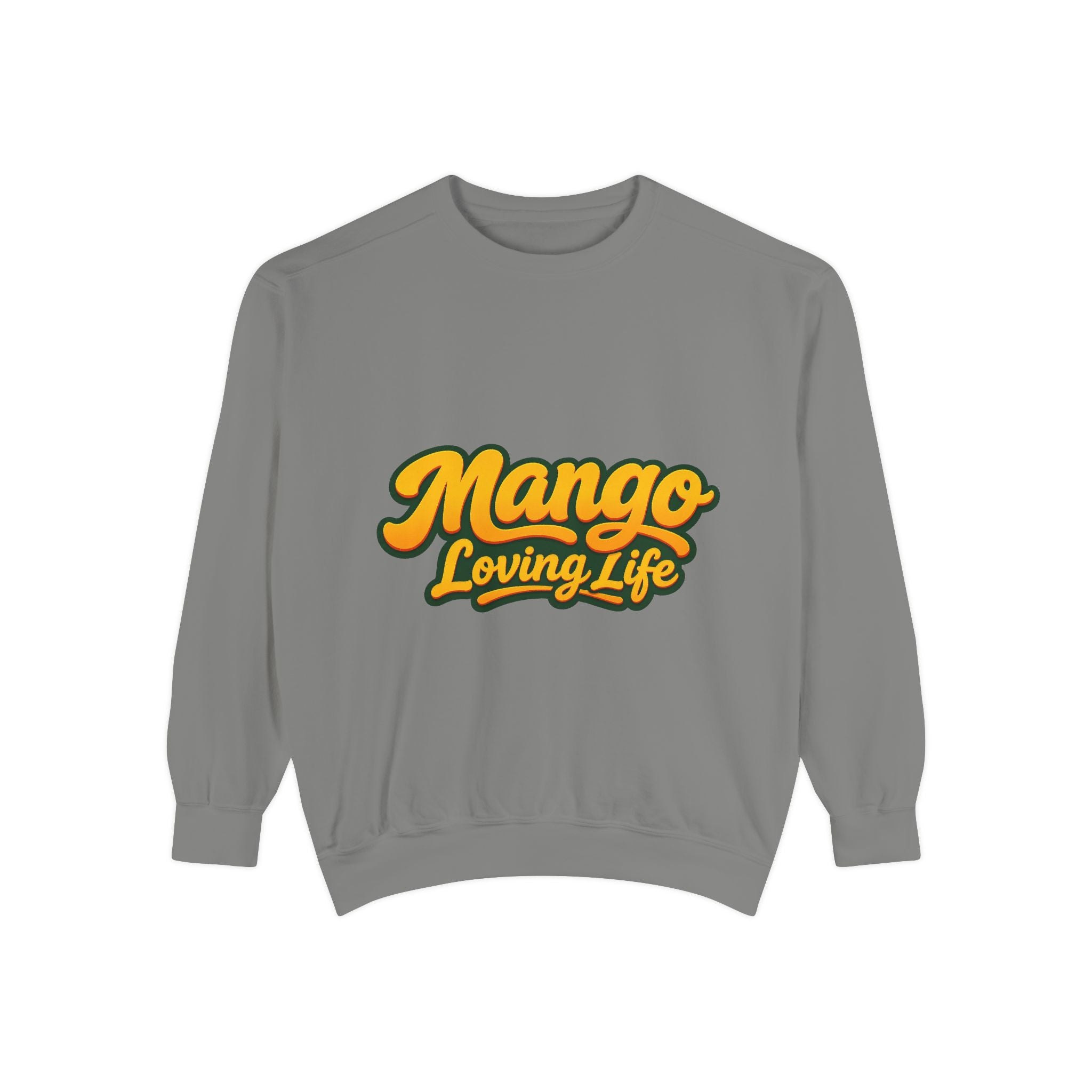 Mango Loving Life Sweatshirt — Retro Tropical Graphic Sweatshirt