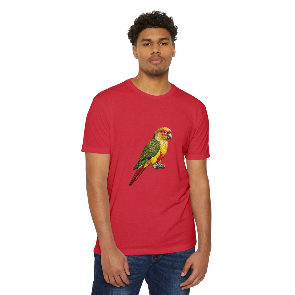 Green Cheek Conure Parrot T-Shirt — Vintage Tropical Bird Tee