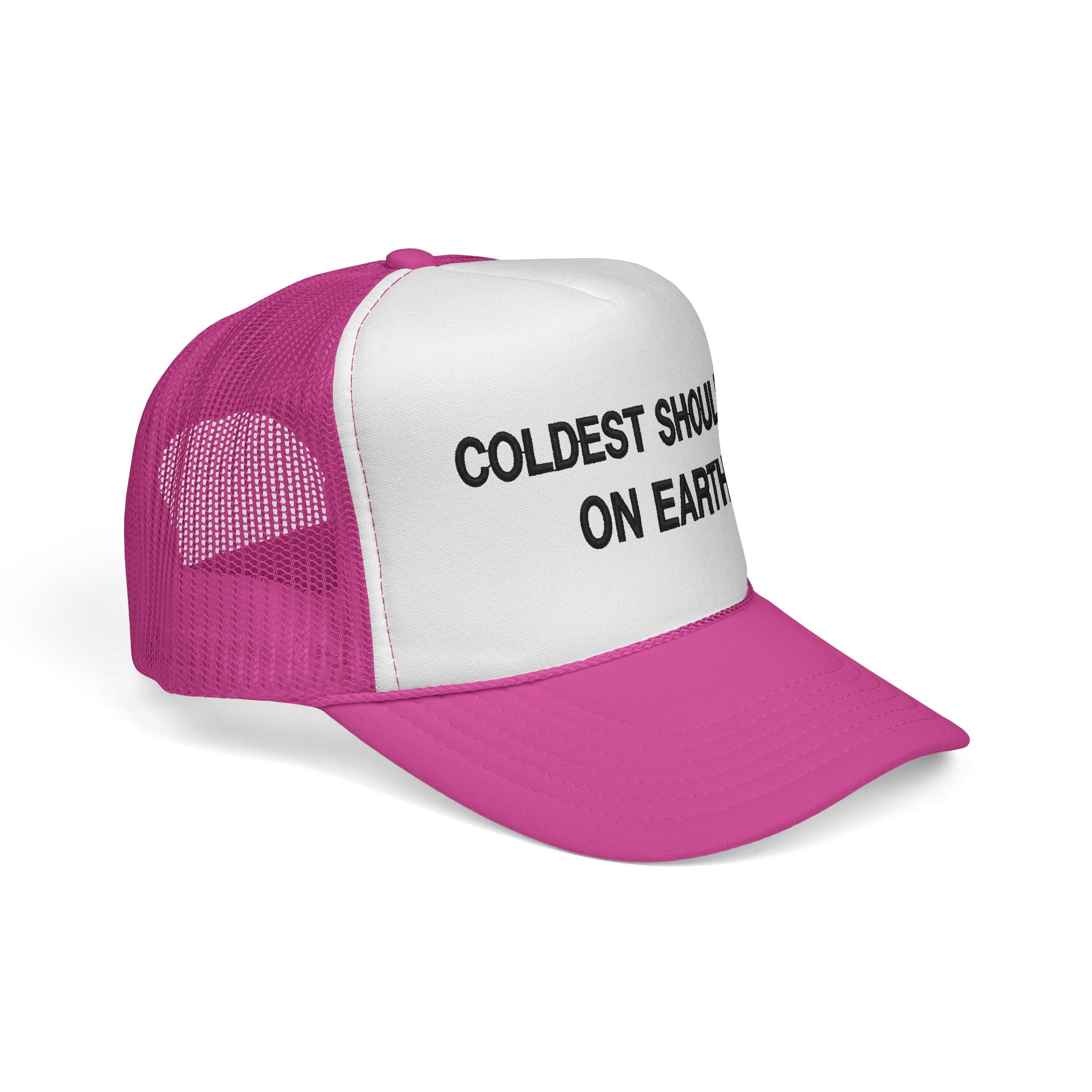 Trucker Cap — "Coldest Shoulder in the West" Embroidered Mesh Hat