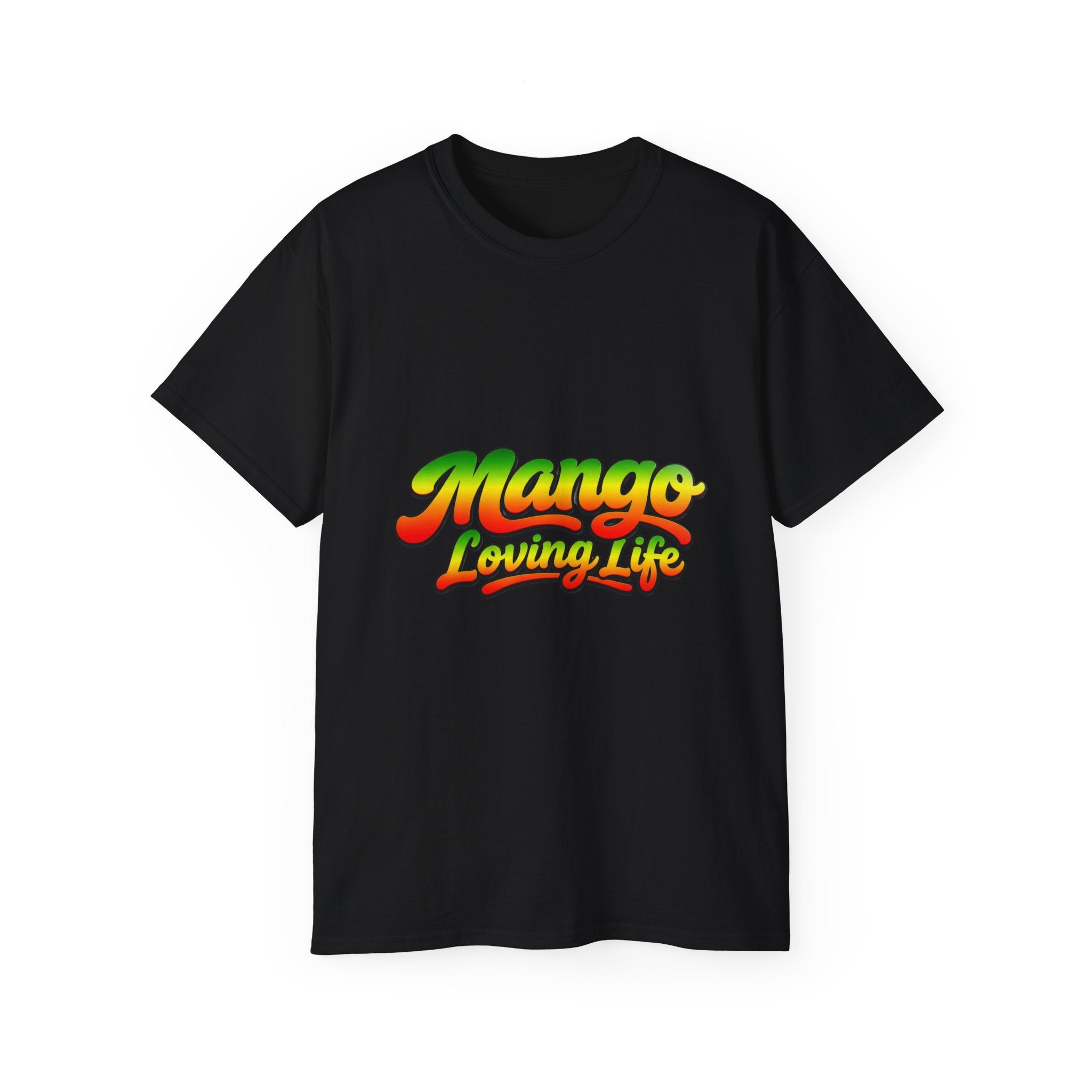 T-Shirt — "Mango Loving Life" Colorful Retro Fruit Graphic Tee