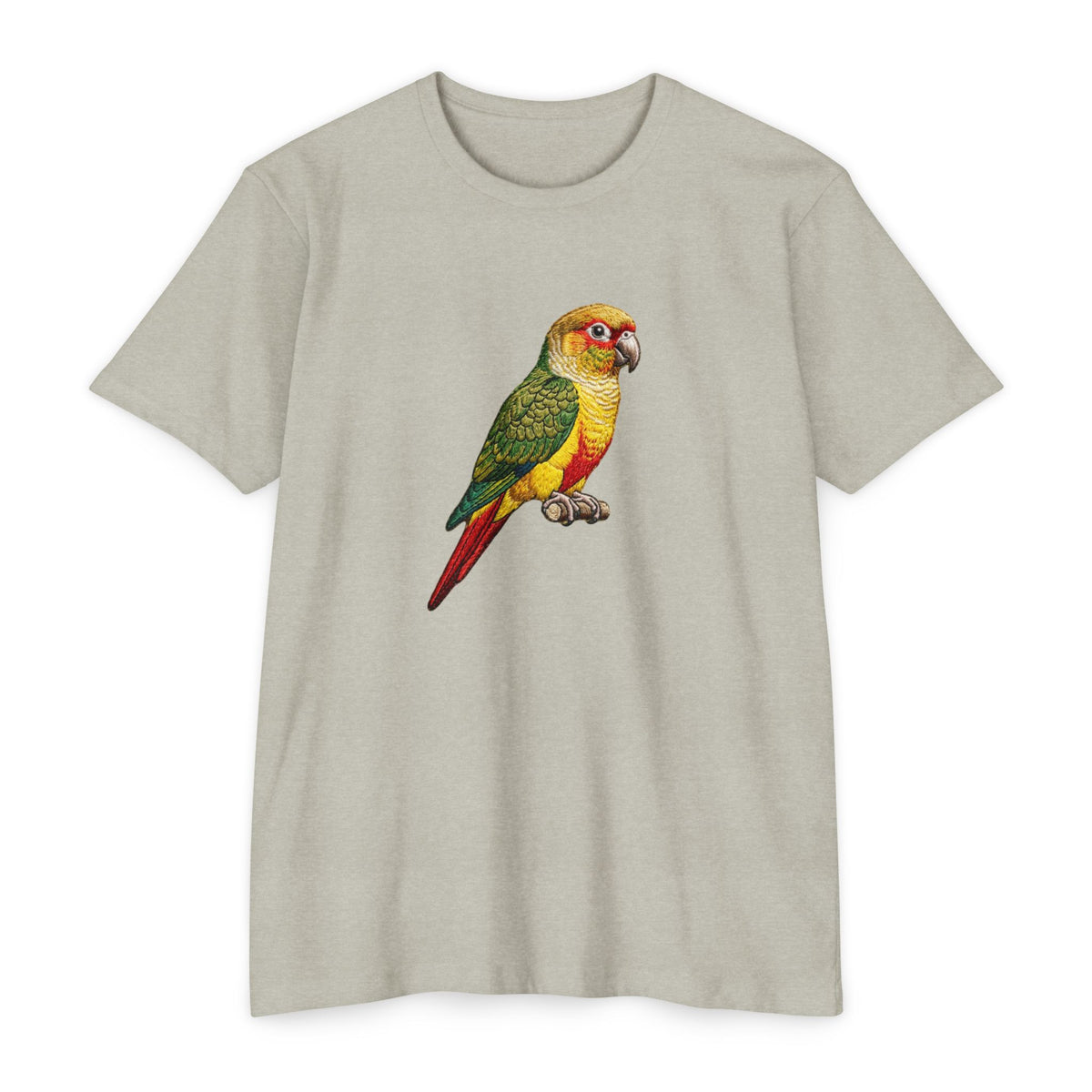 Green Cheek Conure Parrot T-Shirt — Vintage Tropical Bird Tee