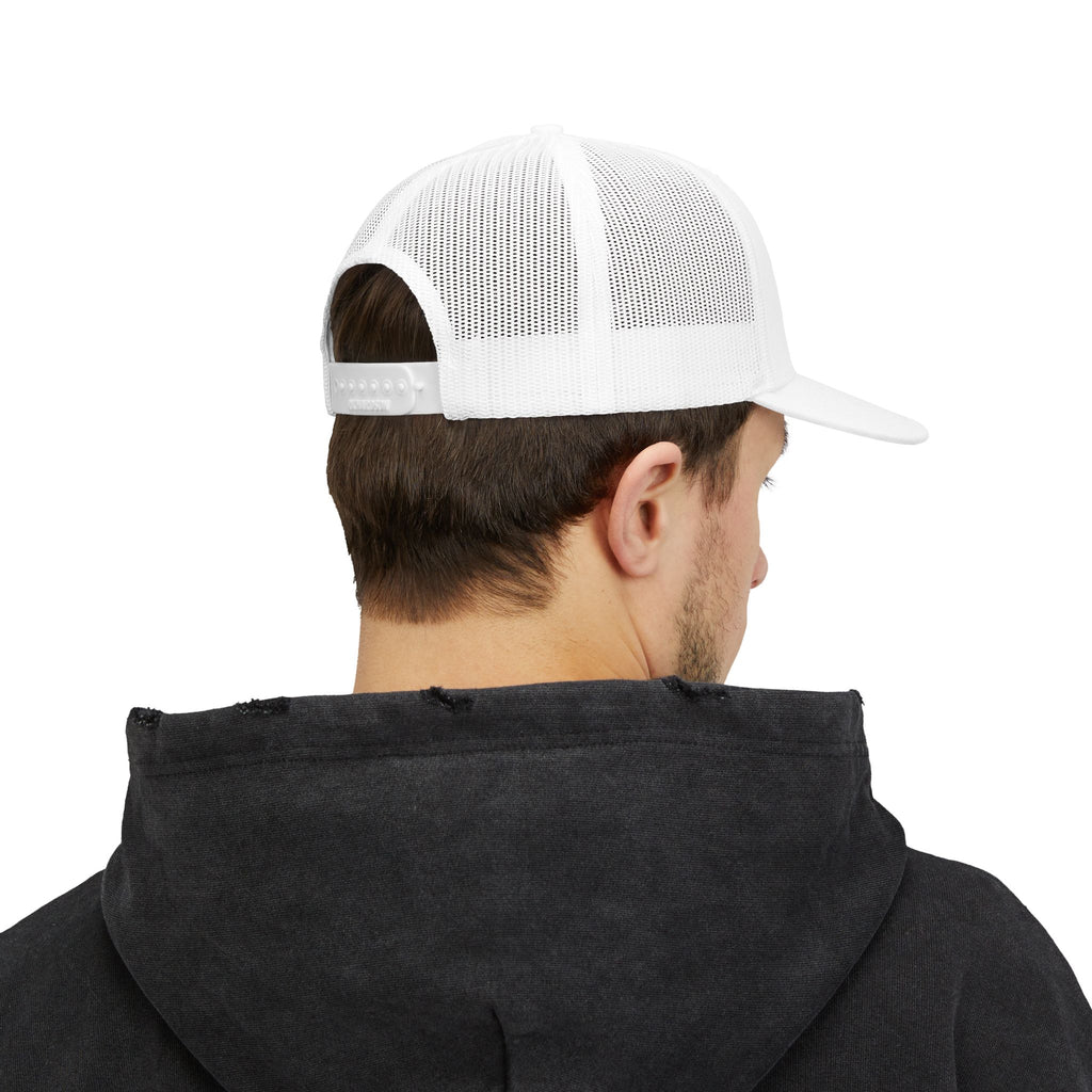 Snapback Trucker Cap — "Coldest Shoulder in the West" Embroidered Mesh Hat