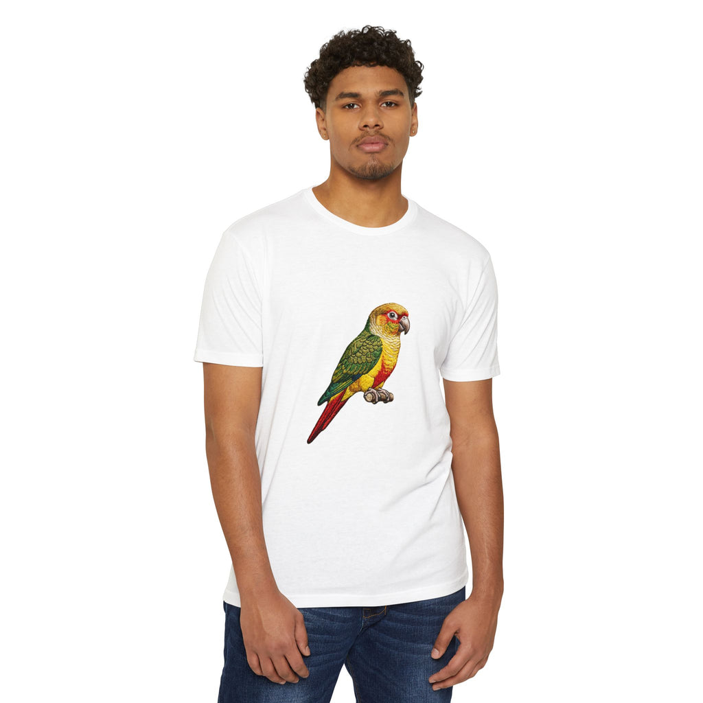 Green Cheek Conure Parrot T-Shirt — Vintage Tropical Bird Tee