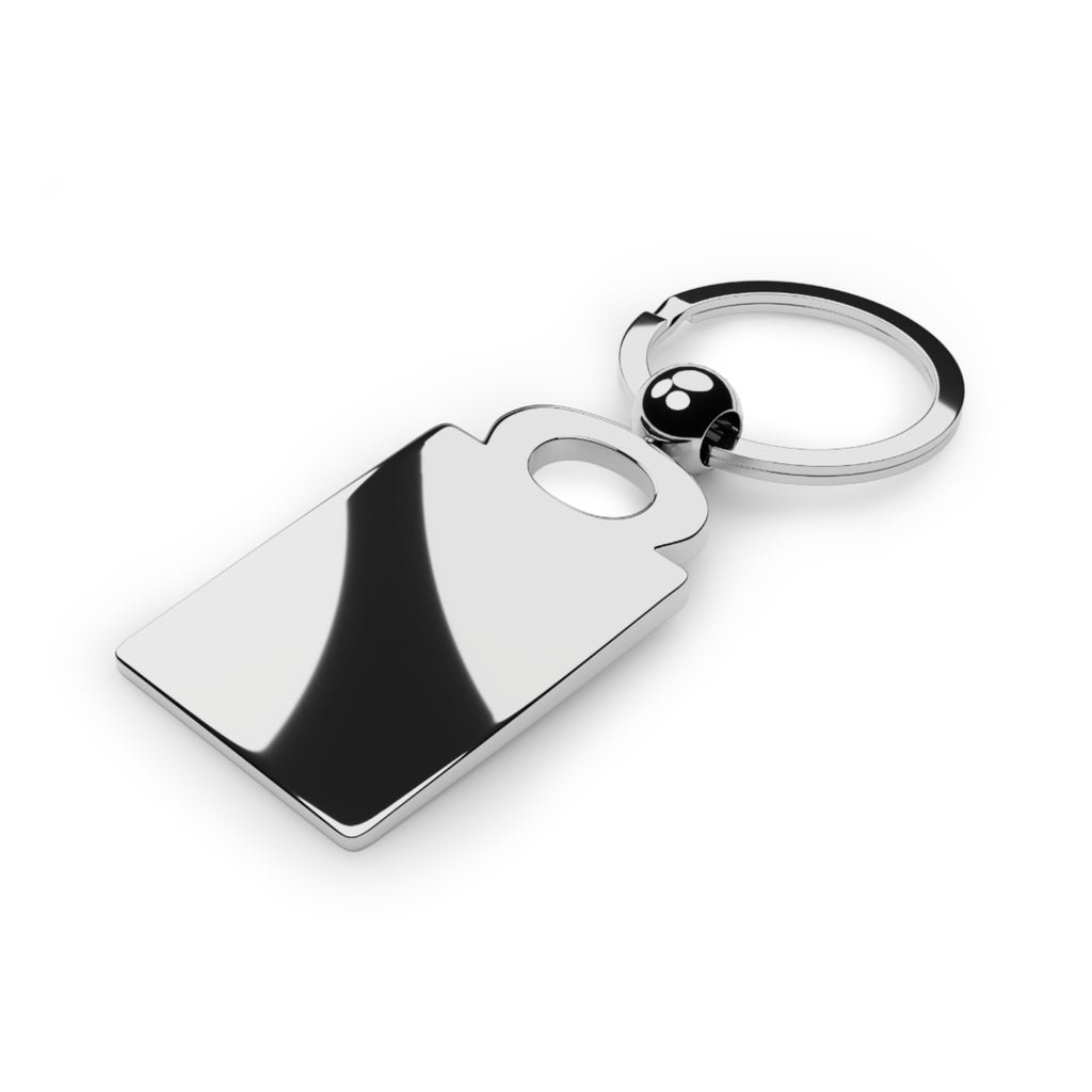 Rectangle Photo Keyring — Personalized Bird Photo Keychain ("Mango Loving Life")