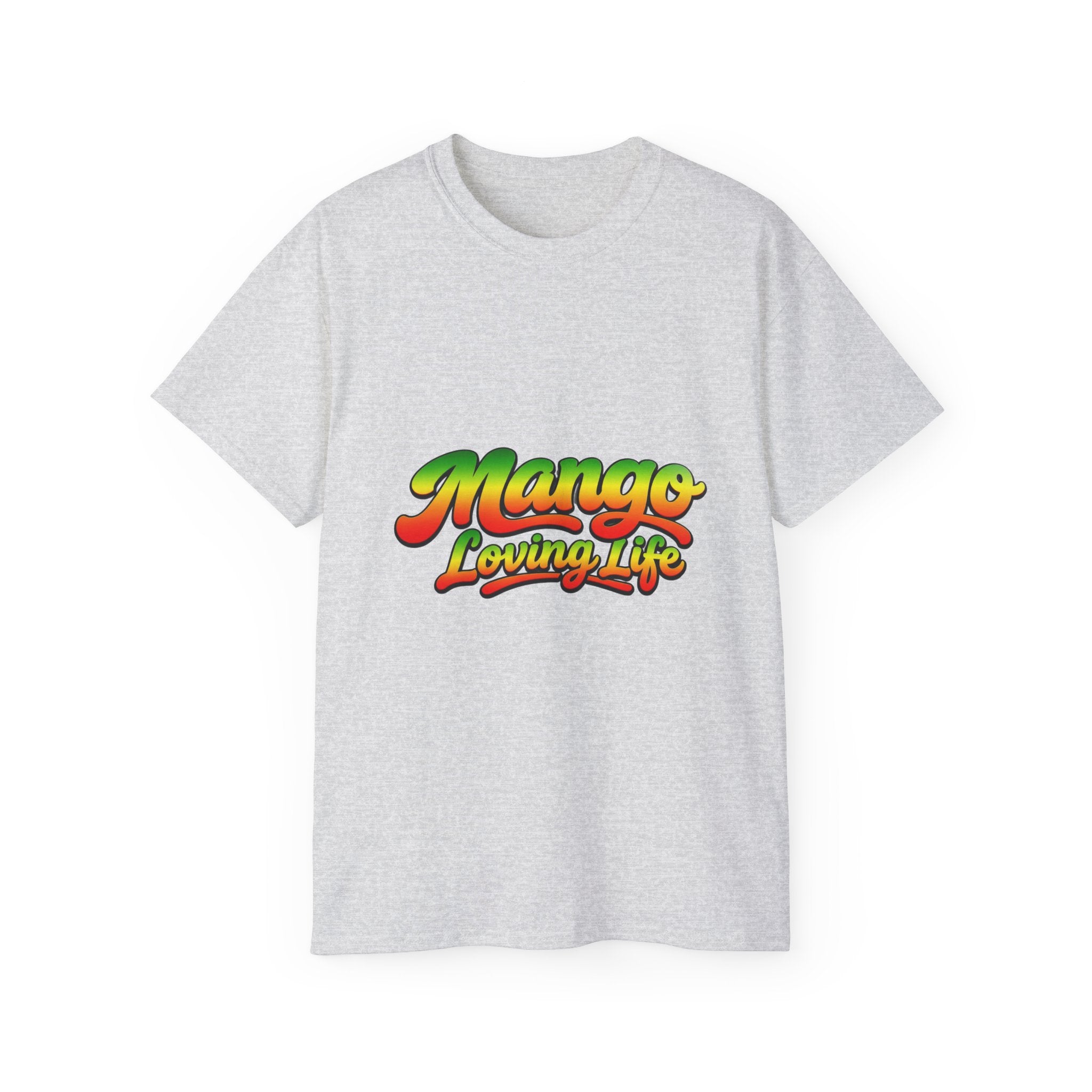 T-Shirt — "Mango Loving Life" Colorful Retro Fruit Graphic Tee