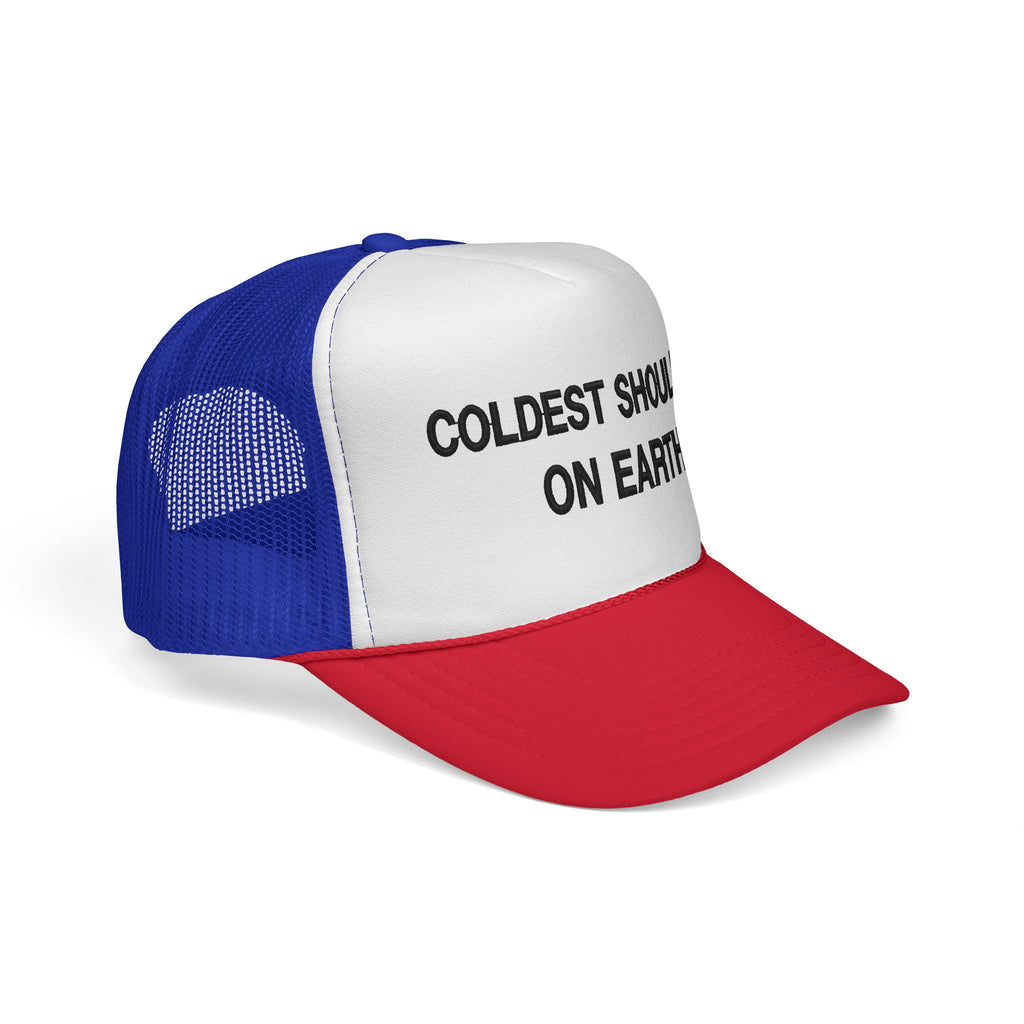 Trucker Cap — "Coldest Shoulder in the West" Embroidered Mesh Hat