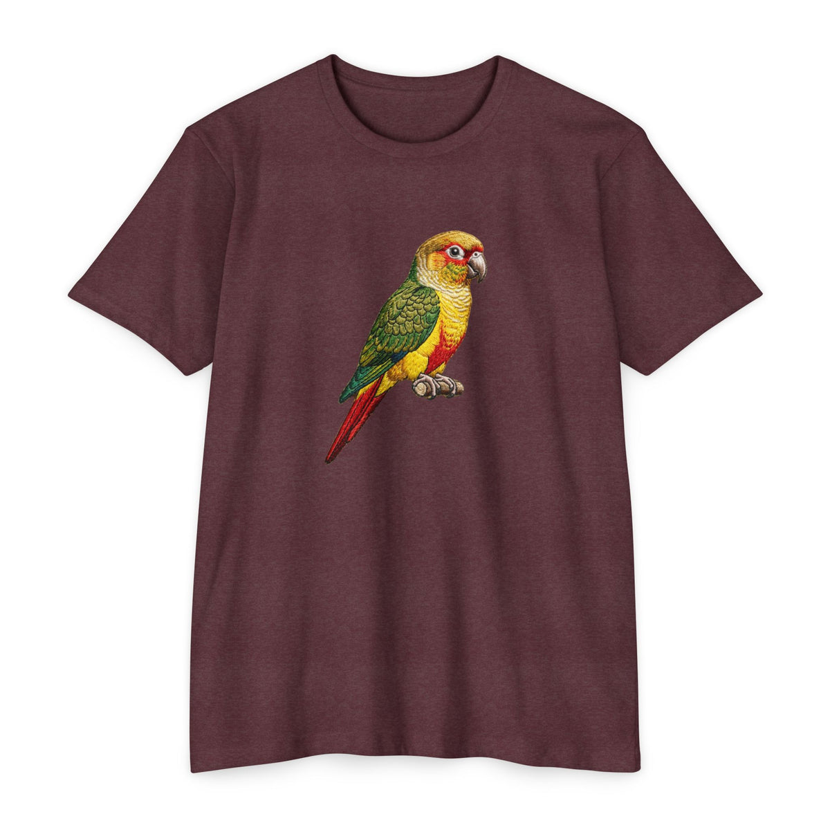 Green Cheek Conure Parrot T-Shirt — Vintage Tropical Bird Tee