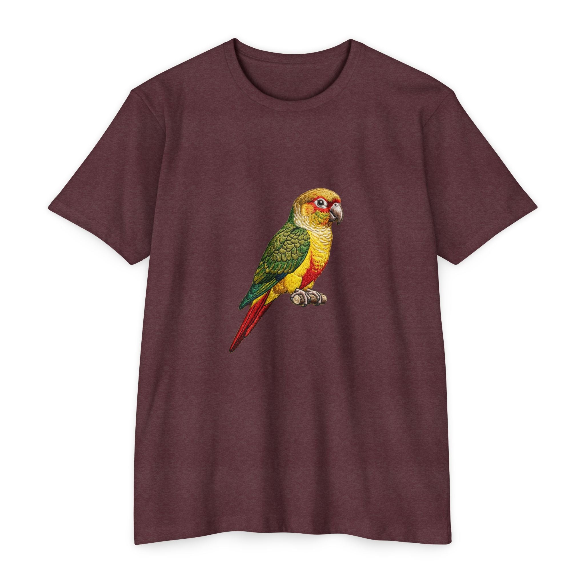 Green Cheek Conure Parrot T-Shirt — Vintage Tropical Bird Tee