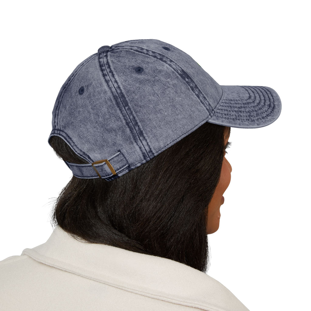 Vintage Embroidered Cap — "Mango Lovers" Distressed Baseball Hat