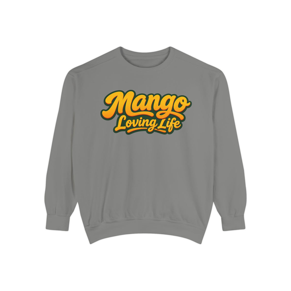 Mango Loving Life Sweatshirt — Retro Tropical Graphic Sweatshirt