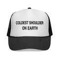 Trucker Cap — "Coldest Shoulder in the West" Embroidered Mesh Hat