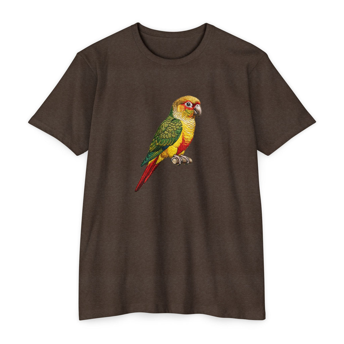 Green Cheek Conure Parrot T-Shirt — Vintage Tropical Bird Tee