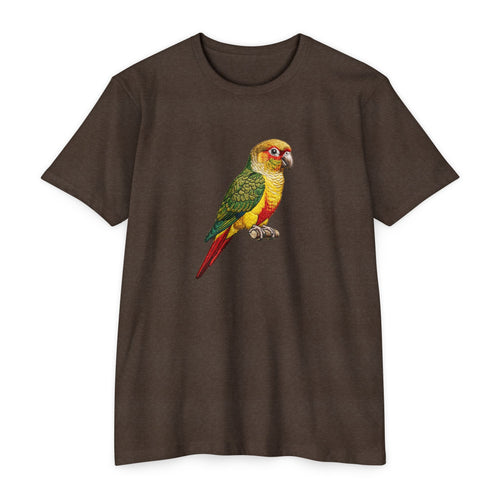 Green Cheek Conure Parrot T-Shirt — Vintage Tropical Bird Tee