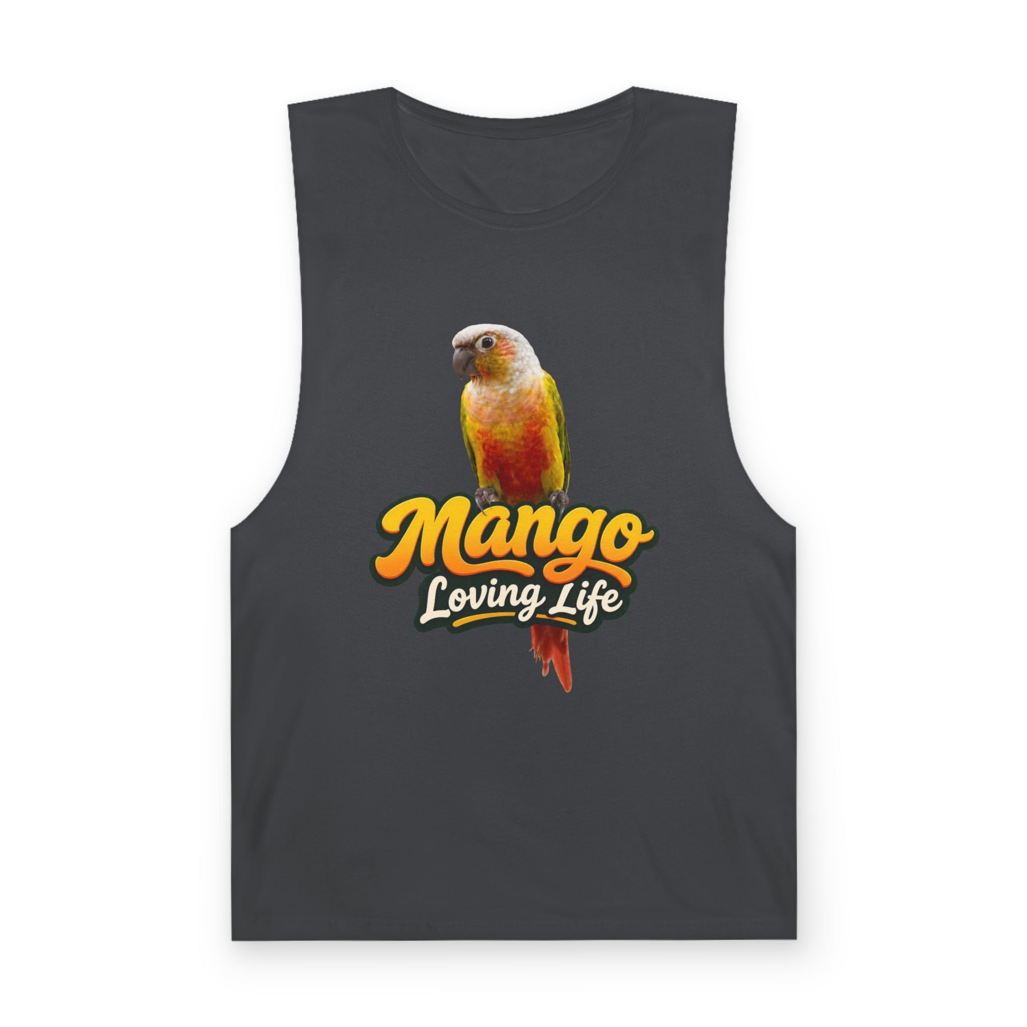 Mango Loving Life Tank Top — Sun Conure Parrot Graphic Tank