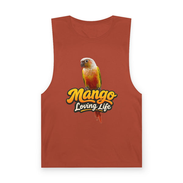 Mango Loving Life Tank Top — Sun Conure Parrot Graphic Tank