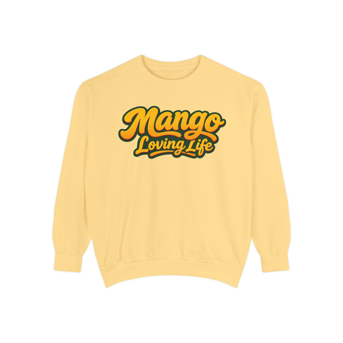 Mango Loving Life Sweatshirt — Retro Tropical Graphic Sweatshirt