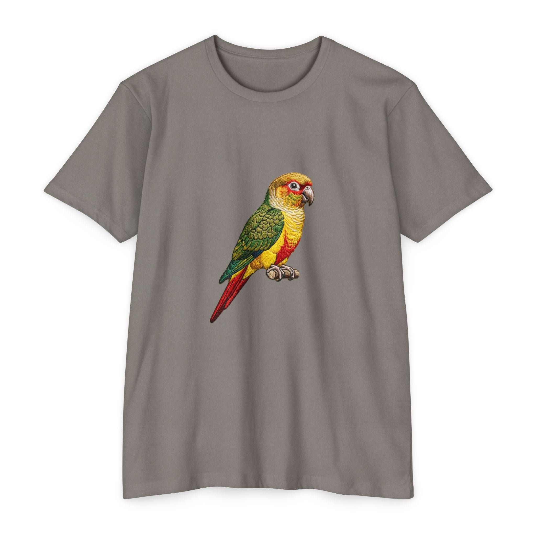 Green Cheek Conure Parrot T-Shirt — Vintage Tropical Bird Tee