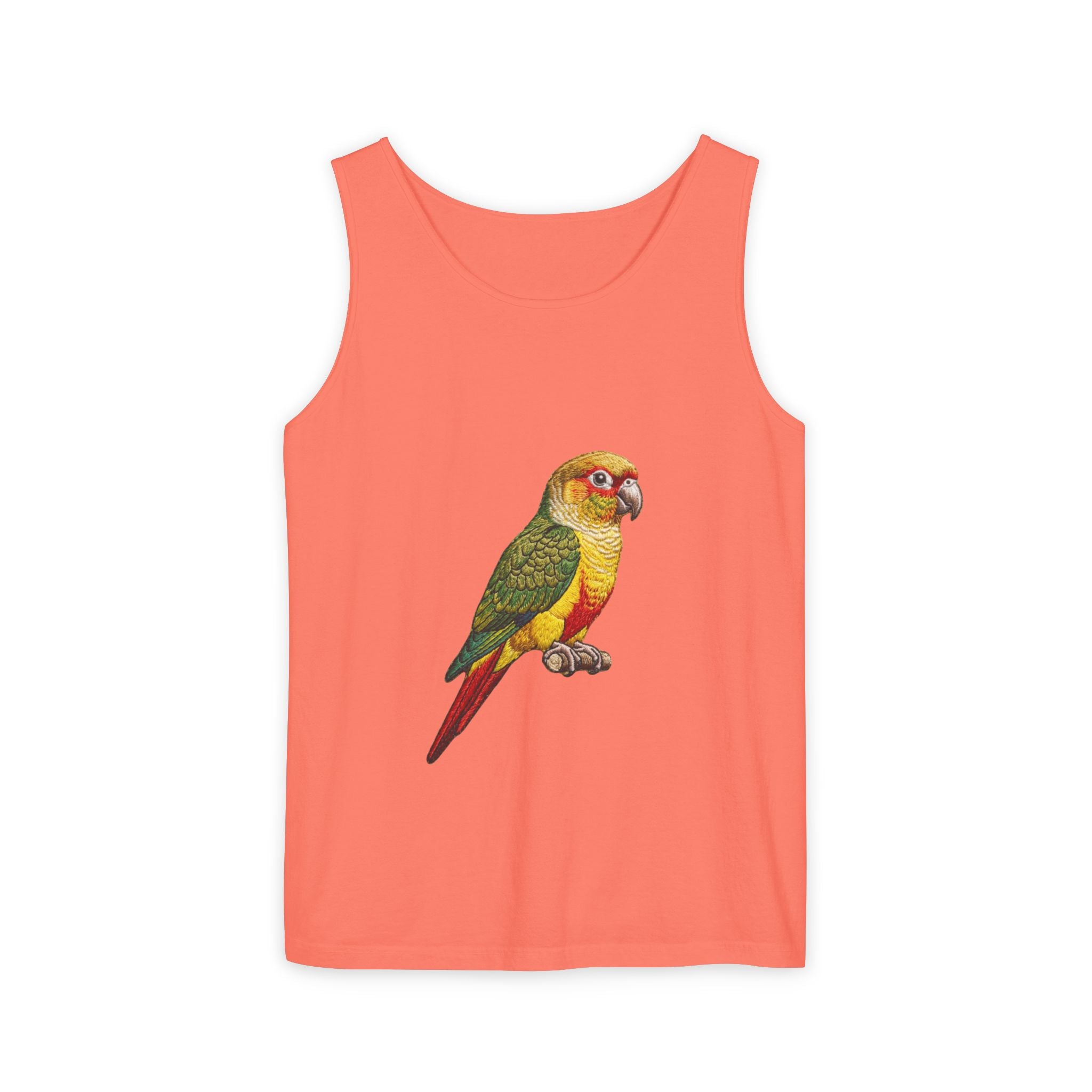 Parrot Vintage Print Tank Top — Colorful Conure Bird Graphic