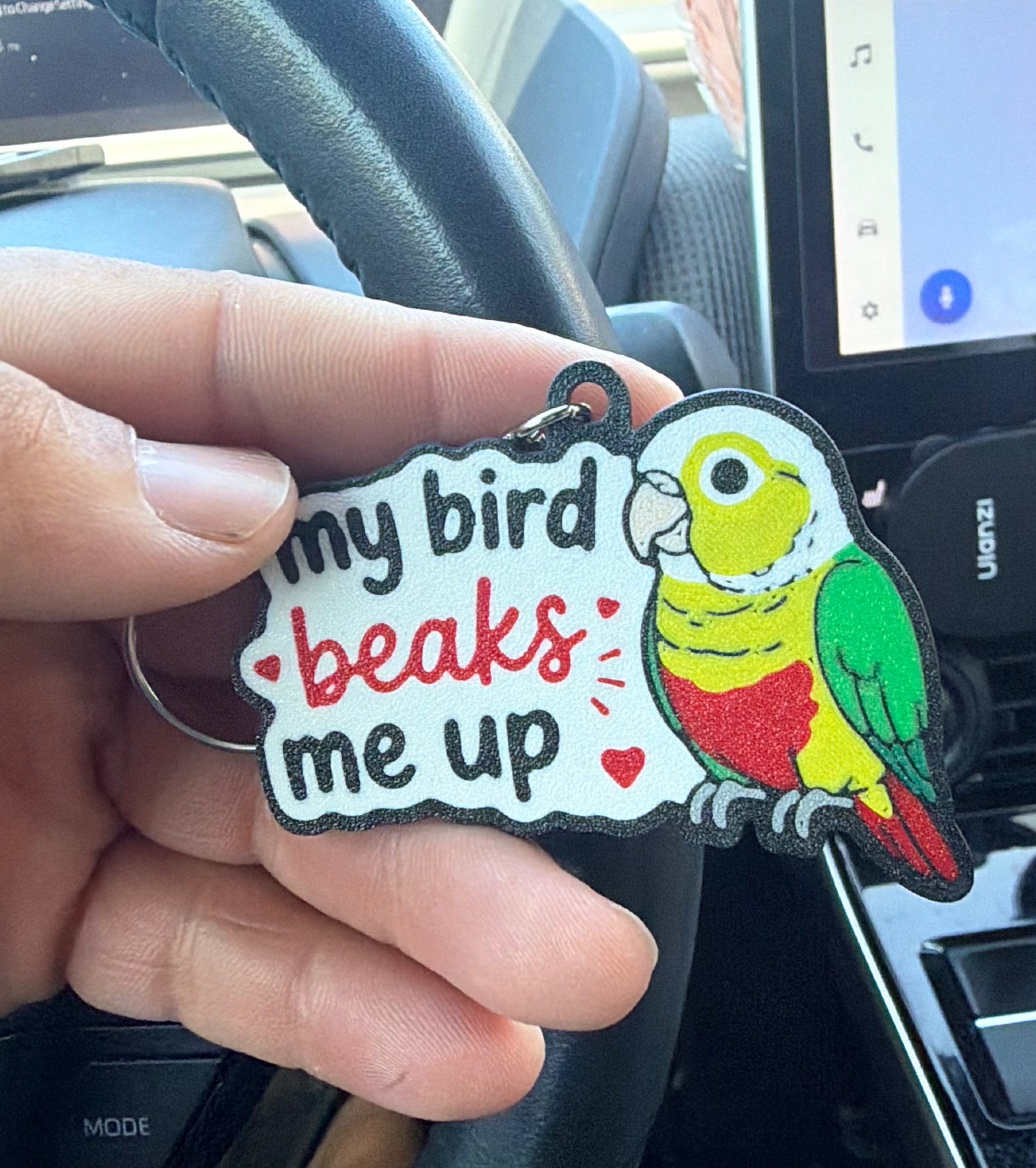 My Bird Beaks Me Up Keychain